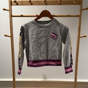Stella McCartney Gray Sweatshirt with Pink and Yellow Accents